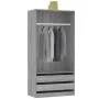 Armario de madera contrachapada gris Sonoma 100x50x200 cm de vidaXL, Armarios roperos - Ref: Foro24-815346, Precio: 184,09 €,...
