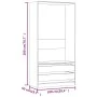 Armario de madera contrachapada gris Sonoma 100x50x200 cm de vidaXL, Armarios roperos - Ref: Foro24-815346, Precio: 184,09 €,...