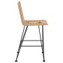 Taburetes de cocina 2 uds ratán PE y acero 45x56x103,5 cm de vidaXL, Sillas de jardín - Ref: Foro24-319430, Precio: 230,83 €,...