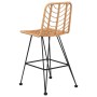 Taburetes de cocina 2 uds ratán PE y acero 45x56x103,5 cm de vidaXL, Sillas de jardín - Ref: Foro24-319430, Precio: 230,83 €,...