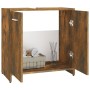 Armario de baño madera contrachapada roble ahumado 60x33x60 cm de vidaXL, Muebles de baño - Ref: Foro24-815525, Precio: 38,51...