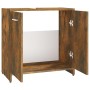 Armario de baño madera contrachapada roble ahumado 60x33x60 cm de vidaXL, Muebles de baño - Ref: Foro24-815525, Precio: 38,51...