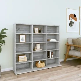 CD-Regal aus grauem Sperrholz, 102 x 23 x 89,5 cm von vidaXL, CD- und DVD-Speicher - Ref: Foro24-815484, Preis: 61,47 €, Raba...