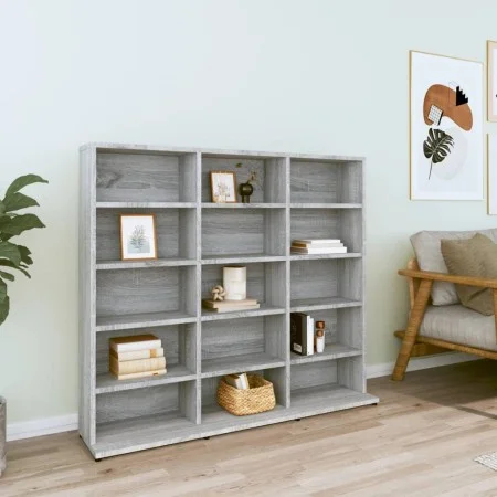 CD-Regal aus grauem Sperrholz, 102 x 23 x 89,5 cm von vidaXL, CD- und DVD-Speicher - Ref: Foro24-815484, Preis: 61,47 €, Raba...
