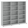 Estantería para CDs madera contrachapada gris 102x23x89,5 cm de vidaXL, Almacenamiento para CD y DVD - Ref: Foro24-815484, Pr...