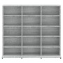 Estantería para CDs madera contrachapada gris 102x23x89,5 cm de vidaXL, Almacenamiento para CD y DVD - Ref: Foro24-815484, Pr...
