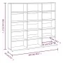 CD-Regal aus grauem Sperrholz, 102 x 23 x 89,5 cm von vidaXL, CD- und DVD-Speicher - Ref: Foro24-815484, Preis: 61,47 €, Raba...