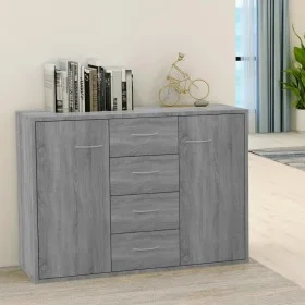 Sonoma gray plywood sideboard 88x30x65 cm by vidaXL, Sideboards - Ref: Foro24-815370, Price: 109,28 €, Discount: %