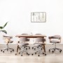 Sillas comedor giratorias 6 uds madera curvada tela gris taupe en Sillas de comedor | Comprar online en Foru.es