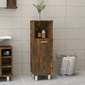 Armario de baño madera contrachapada roble ahumado 30x30x95 cm de vidaXL, Muebles de baño - Ref: Foro24-815606, Precio: 41,82...