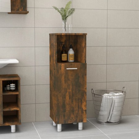 Armario de baño madera contrachapada roble ahumado 30x30x95 cm de vidaXL, Muebles de baño - Ref: Foro24-815606, Precio: 42,91...