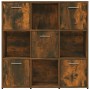 Estantería madera contrachapada color roble ahumado 90x30x90 cm de vidaXL, Librerías y estanterías - Ref: Foro24-815549, Prec...
