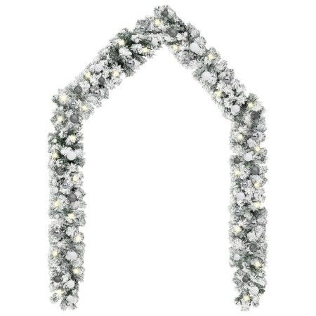 Guirnalda de Navidad con LEDs y juego de bolas PVC verde 10 m de vidaXL, Luces de Navidad - Ref: Foro24-3077920, Precio: 73,6...