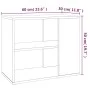 Armario auxiliar madera contrachapada marrón roble 60x30x50 cm de vidaXL, Aparadores - Ref: Foro24-815815, Precio: 35,90 €, D...