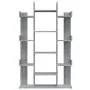 Estantería madera contrachapada gris Sonoma 86x25,5x140 cm de vidaXL, Librerías y estanterías - Ref: Foro24-816003, Precio: 7...