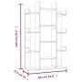 Estantería madera contrachapada gris Sonoma 86x25,5x140 cm de vidaXL, Librerías y estanterías - Ref: Foro24-816003, Precio: 7...