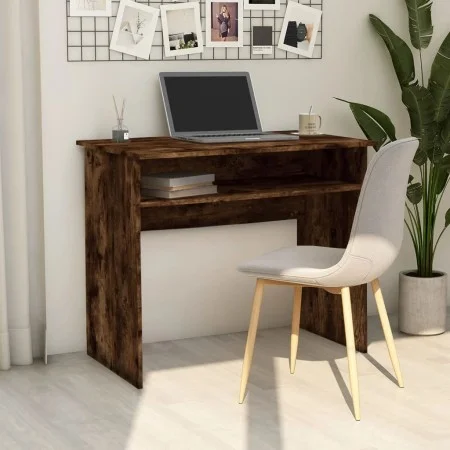 Schreibtisch aus geräuchertem Eichensperrholz, 90 x 50 x 74 cm von vidaXL, Schreibtische - Ref: Foro24-815462, Preis: 52,97 €...