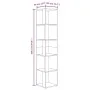 Mueble esquina madera contrachapada roble ahumado 33x33x164,5cm de vidaXL, Taquillas y armarios de almacenamiento - Ref: Foro...