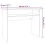Schreibtisch aus geräuchertem Eichensperrholz, 90 x 50 x 74 cm von vidaXL, Schreibtische - Ref: Foro24-815462, Preis: 52,97 €...