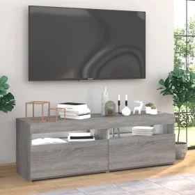 Muebles de TV 2 uds con luces LED gris Sonoma 60x35x40 cm de vidaXL, Muebles TV - Ref: Foro24-815681, Precio: 73,70 €, Descue...