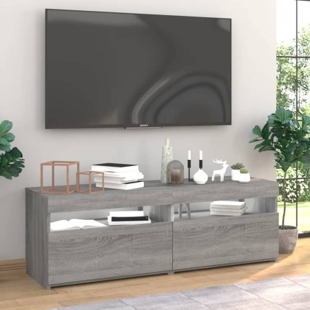 Muebles de TV 2 uds con luces LED gris Sonoma 60x35x40 cm de vidaXL, Muebles TV - Ref: Foro24-815681, Precio: 76,82 €, Descue...
