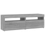 Muebles de TV 2 uds con luces LED gris Sonoma 60x35x40 cm de vidaXL, Muebles TV - Ref: Foro24-815681, Precio: 76,82 €, Descue...