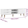 Mueble de TV MOLDE madera maciza de pino blanca 158x40x49 cm de vidaXL, Muebles TV - Ref: Foro24-350535, Precio: 175,73 €, De...