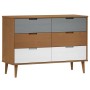 Mesita de noche MOLDE madera maciza de pino marrón 113x40x80 cm de vidaXL, Cajoneras - Ref: Foro24-350507, Precio: 203,41 €, ...