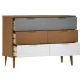 MOLDE bedside table solid brown pine wood 113x40x80 cm by vidaXL, Drawers - Ref: Foro24-350507, Price: 200,19 €, Discount: %