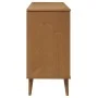 MOLDE bedside table solid brown pine wood 113x40x80 cm by vidaXL, Drawers - Ref: Foro24-350507, Price: 200,19 €, Discount: %
