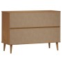 Mesita de noche MOLDE madera maciza de pino marrón 113x40x80 cm de vidaXL, Cajoneras - Ref: Foro24-350507, Precio: 203,41 €, ...
