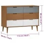 MOLDE bedside table solid brown pine wood 113x40x80 cm by vidaXL, Drawers - Ref: Foro24-350507, Price: 200,19 €, Discount: %