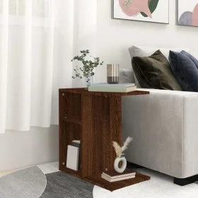 Oak brown plywood side table 50x30x50 cm by vidaXL, Side tables - Ref: Foro24-815851, Price: 33,34 €, Discount: %
