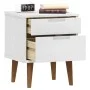 Mesita de noche MOLDE madera maciza de pino blanca 40x35x48 cm by vidaXL, Nightstands - Ref: Foro24-350496, Price: 78,99 €, D...