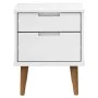 Mesita de noche MOLDE madera maciza de pino blanca 40x35x48 cm by vidaXL, Nightstands - Ref: Foro24-350496, Price: 78,99 €, D...