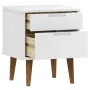Mesita de noche MOLDE madera maciza de pino blanca 40x35x48 cm by vidaXL, Nightstands - Ref: Foro24-350496, Price: 78,99 €, D...