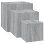 Mesitas auxiliares 3 piezas madera contrachapada gris Sonoma de vidaXL, Mesas auxiliares - Ref: Foro24-815988, Precio: 71,32 ...