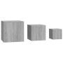 Mesitas auxiliares 3 piezas madera contrachapada gris Sonoma de vidaXL, Mesas auxiliares - Ref: Foro24-815988, Precio: 71,32 ...