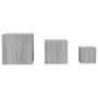 Mesitas auxiliares 3 piezas madera contrachapada gris Sonoma de vidaXL, Mesas auxiliares - Ref: Foro24-815988, Precio: 71,32 ...