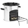 Cocina leña camping acero inoxidable plateado 45,5x33x25,5 cm de vidaXL, Chimeneas - Ref: Foro24-319440, Precio: 90,15 €, Des...