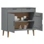 Aparador MOLDE madera maciza de pino gris 90x40x80 cm de vidaXL, Aparadores - Ref: Foro24-350548, Precio: 166,27 €, Descuento: %