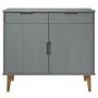 Aparador MOLDE madera maciza de pino gris 90x40x80 cm de vidaXL, Aparadores - Ref: Foro24-350548, Precio: 166,27 €, Descuento: %