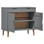 Aparador MOLDE madera maciza de pino gris 90x40x80 cm de vidaXL, Aparadores - Ref: Foro24-350548, Precio: 166,27 €, Descuento: %