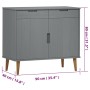 Aparador MOLDE madera maciza de pino gris 90x40x80 cm de vidaXL, Aparadores - Ref: Foro24-350548, Precio: 169,11 €, Descuento: %