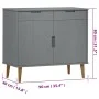 Aparador MOLDE madera maciza de pino gris 90x40x80 cm de vidaXL, Aparadores - Ref: Foro24-350548, Precio: 166,27 €, Descuento: %