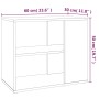 Armario auxiliar madera contrachapada gris Sonoma 60x30x50 cm de vidaXL, Aparadores - Ref: Foro24-815814, Precio: 33,38 €, De...