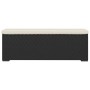 Banco otomana con cojín ratán sintético negro 110x30x40 cm de vidaXL, Bancos de jardín - Ref: Foro24-319396, Precio: 110,15 €...