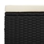 Banco otomana con cojín ratán sintético negro 110x30x40 cm de vidaXL, Bancos de jardín - Ref: Foro24-319396, Precio: 110,15 €...