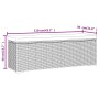 Banco otomana con cojín ratán sintético negro 110x30x40 cm de vidaXL, Bancos de jardín - Ref: Foro24-319396, Precio: 110,15 €...