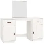 Tocador con espejo madera maciza de pino blanco de vidaXL, Tocadores para dormitorios - Ref: Foro24-3107835, Precio: 241,31 €...